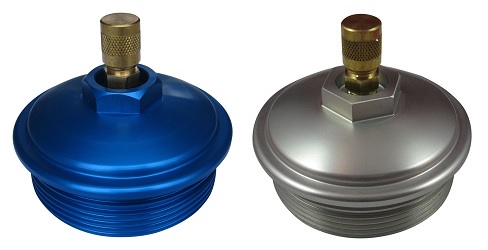 6.0 Powerstroke Billet Aluminum Fuel Filter Cap with Scrader Valve